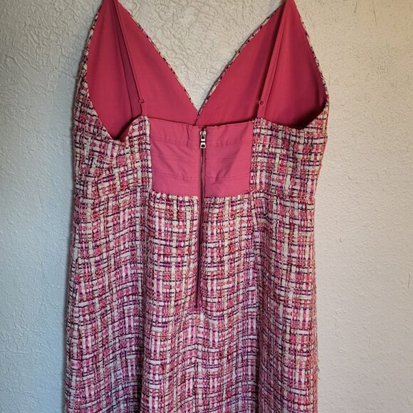 Pink Woven Vintage Inspired Mini Dress - Picture 10 of 11